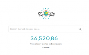 Screenshot of the Ecosia Search Engine